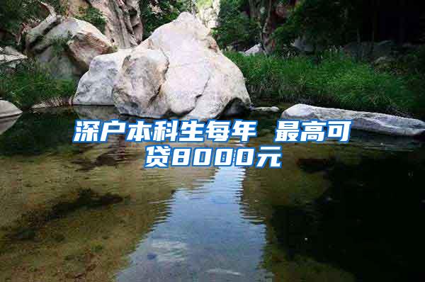 深户本科生每年 最高可贷8000元