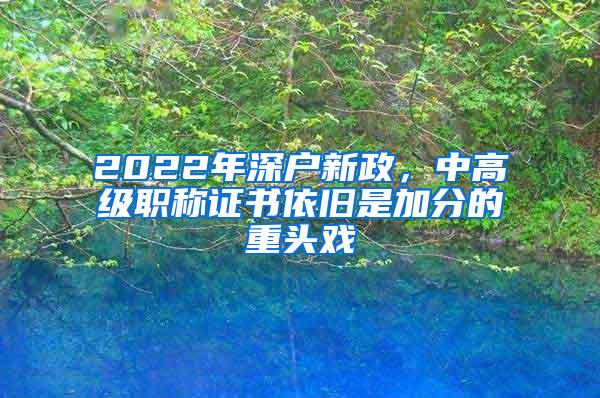 2022年深户新政，中高级职称证书依旧是加分的重头戏