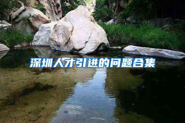 深圳人才引进的问题合集