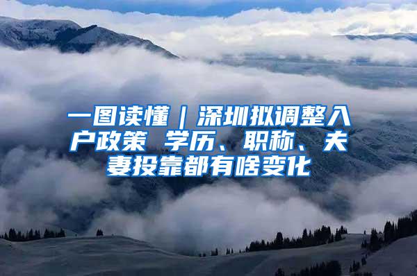 一图读懂｜深圳拟调整入户政策 学历、职称、夫妻投靠都有啥变化