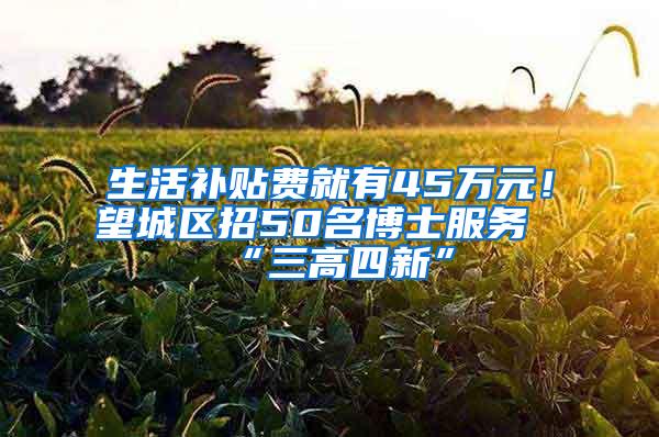 生活补贴费就有45万元！望城区招50名博士服务“三高四新”