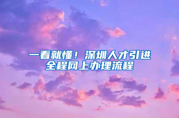 一看就懂！深圳人才引进全程网上办理流程
