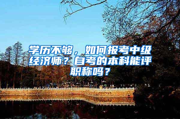 学历不够，如何报考中级经济师？自考的本科能评职称吗？