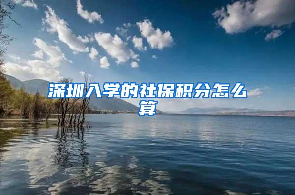 深圳入学的社保积分怎么算