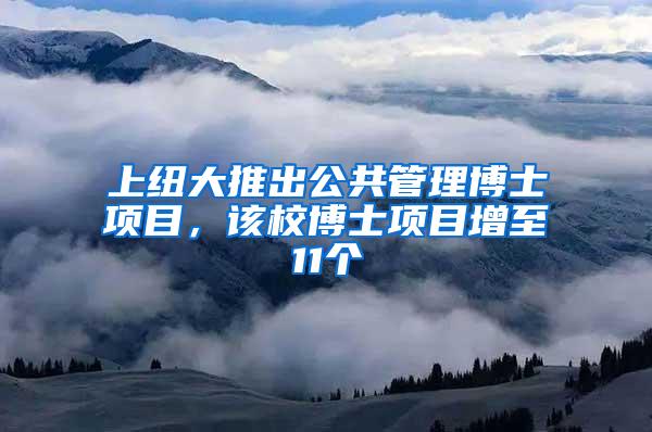 上纽大推出公共管理博士项目，该校博士项目增至11个