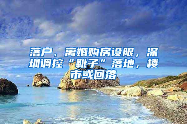 落户、离婚购房设限，深圳调控“靴子”落地，楼市或回落