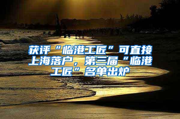获评“临港工匠”可直接上海落户，第三届“临港工匠”名单出炉