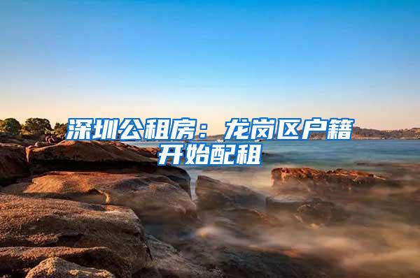 深圳公租房：龙岗区户籍开始配租