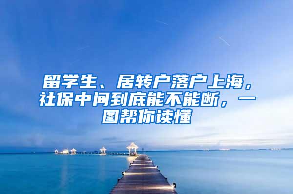 留学生、居转户落户上海，社保中间到底能不能断，一图帮你读懂