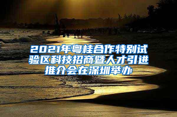 2021年粤桂合作特别试验区科技招商暨人才引进推介会在深圳举办