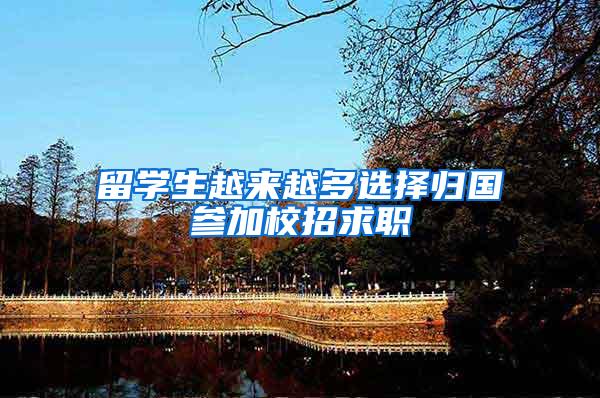 留学生越来越多选择归国参加校招求职