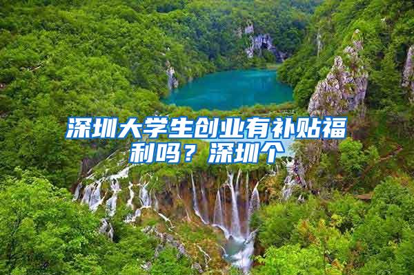 深圳大学生创业有补贴福利吗？深圳个