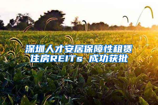 深圳人才安居保障性租赁住房REITs 成功获批
