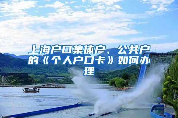 上海户口集体户、公共户的《个人户口卡》如何办理