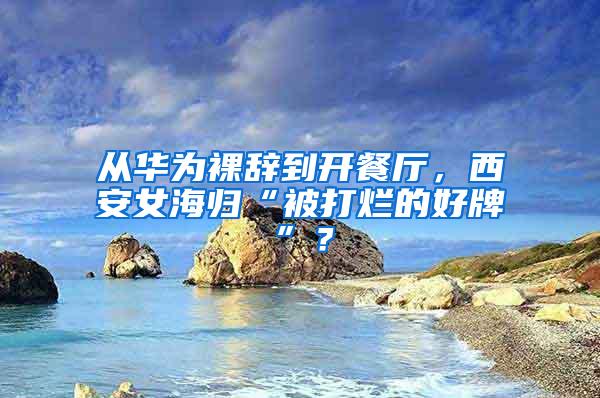 从华为裸辞到开餐厅，西安女海归“被打烂的好牌”？