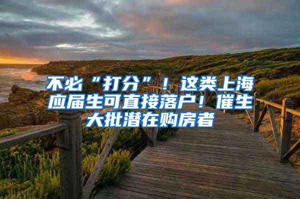 不必“打分”！这类上海应届生可直接落户！催生大批潜在购房者