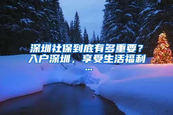 深圳社保到底有多重要？入户深圳，享受生活福利…