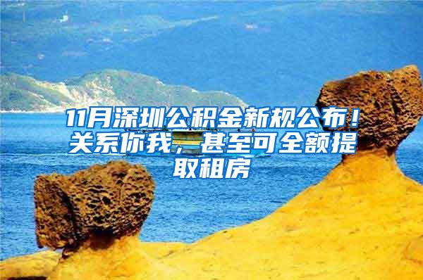 11月深圳公积金新规公布！关系你我，甚至可全额提取租房