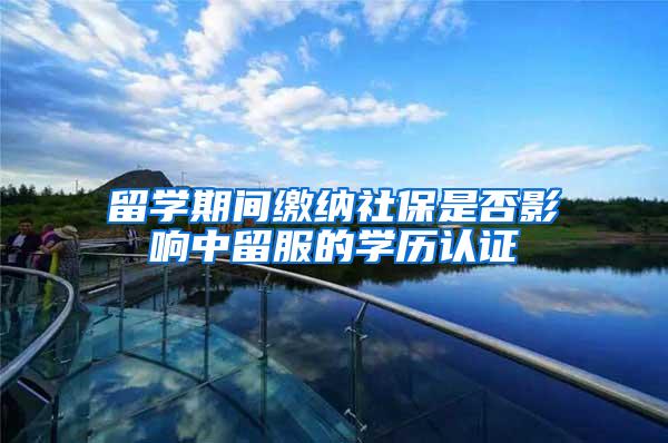 留学期间缴纳社保是否影响中留服的学历认证