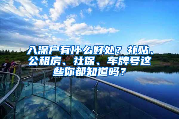 入深户有什么好处？补贴、公租房、社保、车牌号这些你都知道吗？