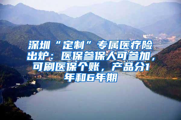深圳“定制”专属医疗险出炉：医保参保人可参加，可刷医保个账，产品分1年和6年期