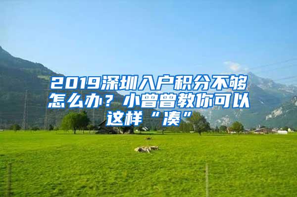 2019深圳入户积分不够怎么办？小曾曾教你可以这样“凑”