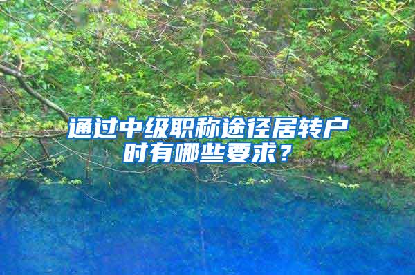 通过中级职称途径居转户时有哪些要求？