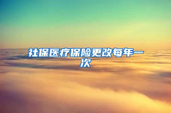 社保医疗保险更改每年一次