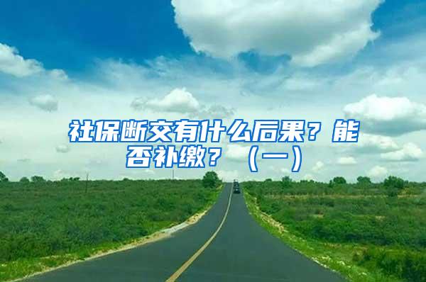社保断交有什么后果？能否补缴？（一）