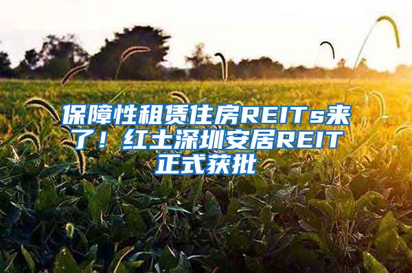 保障性租赁住房REITs来了！红土深圳安居REIT正式获批