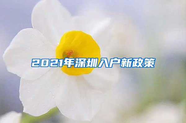 2021年深圳入户新政策