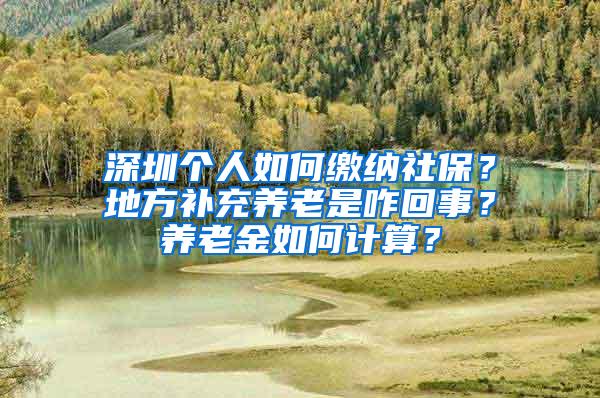 深圳个人如何缴纳社保？地方补充养老是咋回事？养老金如何计算？