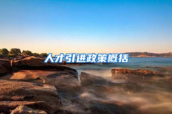人才引进政策概括