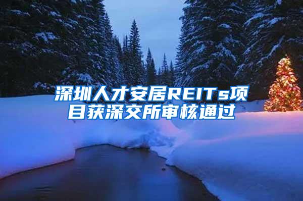 深圳人才安居REITs项目获深交所审核通过