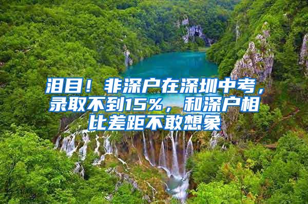 泪目！非深户在深圳中考，录取不到15%，和深户相比差距不敢想象