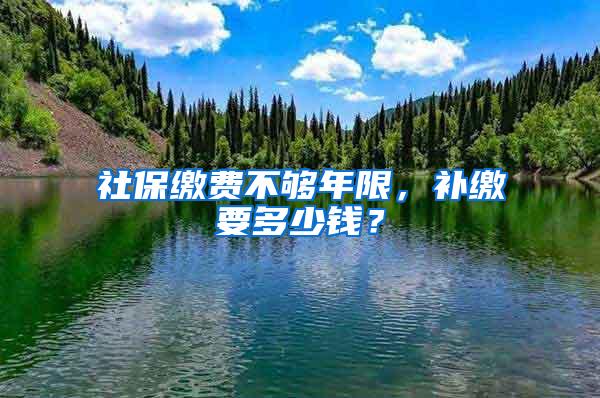 社保缴费不够年限，补缴要多少钱？