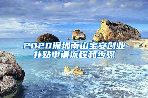 2020深圳南山宝安创业补贴申请流程和步骤