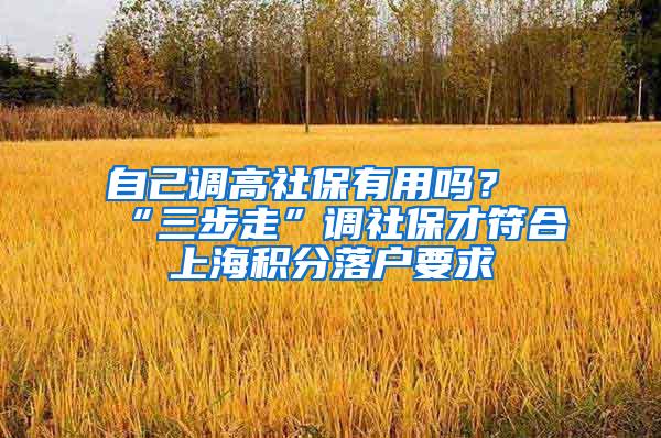 自己调高社保有用吗？“三步走”调社保才符合上海积分落户要求