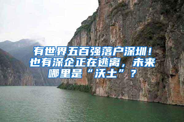 有世界五百强落户深圳！也有深企正在逃离，未来哪里是“沃土”？