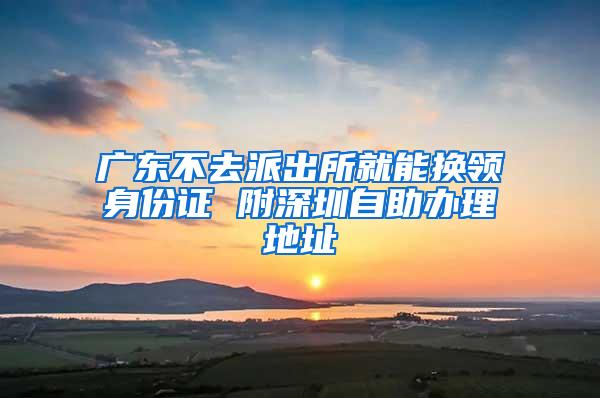 广东不去派出所就能换领身份证 附深圳自助办理地址