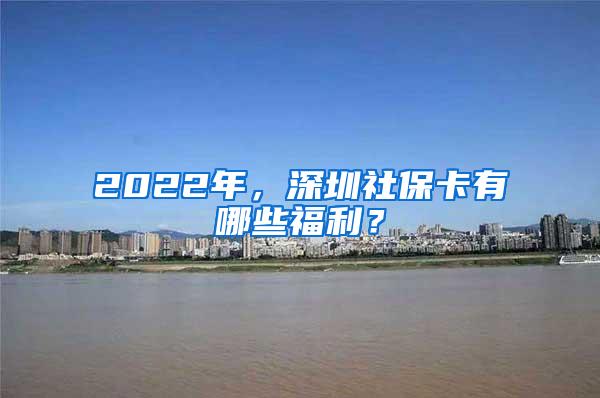 2022年，深圳社保卡有哪些福利？