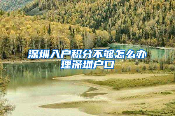 深圳入户积分不够怎么办理深圳户口