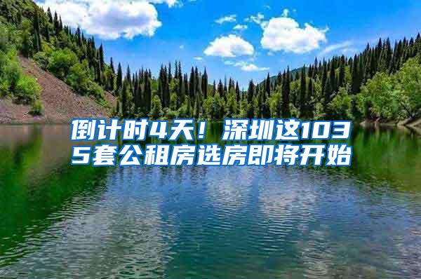 倒计时4天！深圳这1035套公租房选房即将开始