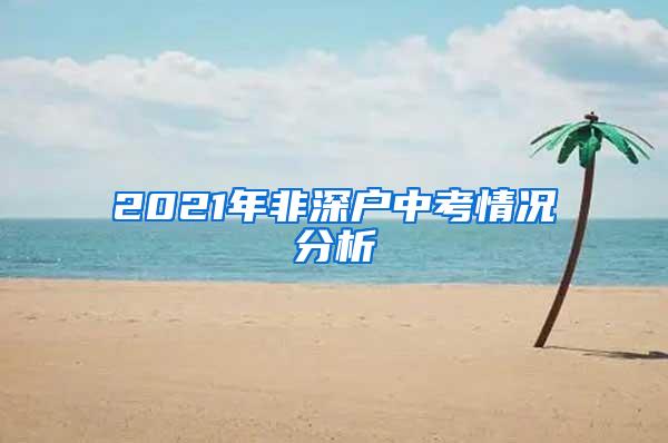 2021年非深户中考情况分析