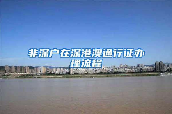 非深户在深港澳通行证办理流程