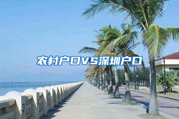 农村户口VS深圳户口