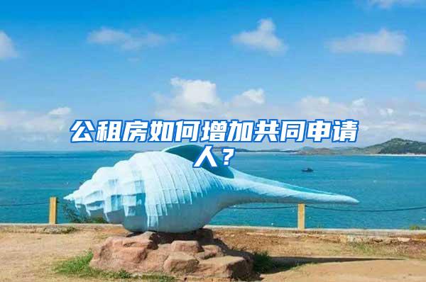 公租房如何增加共同申请人？