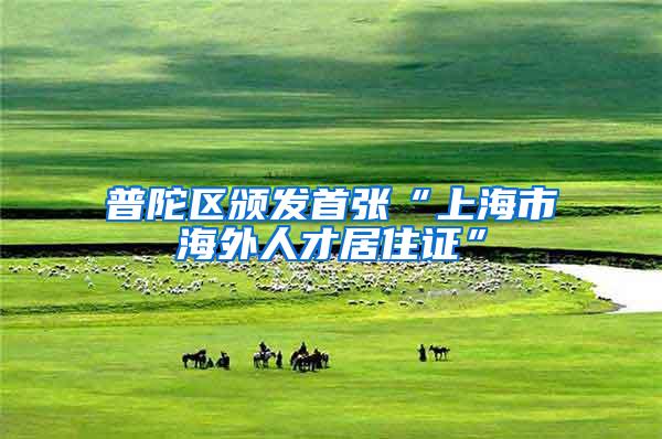 普陀区颁发首张“上海市海外人才居住证”