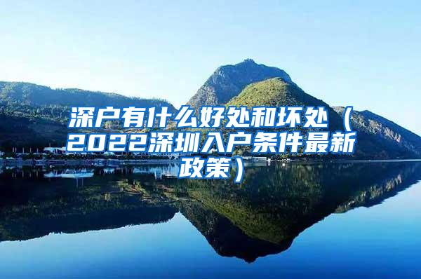 深户有什么好处和坏处（2022深圳入户条件最新政策）