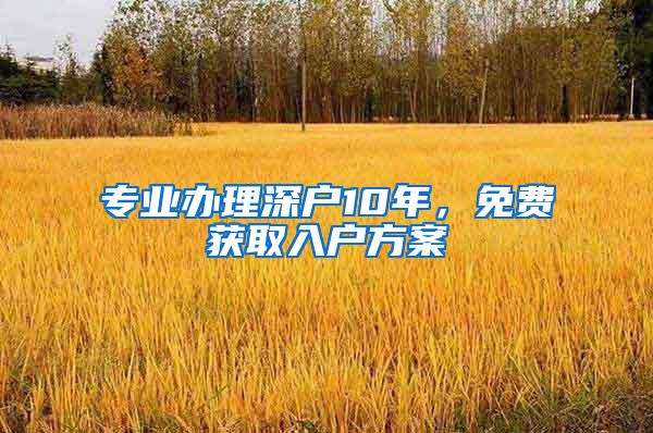 专业办理深户10年，免费获取入户方案